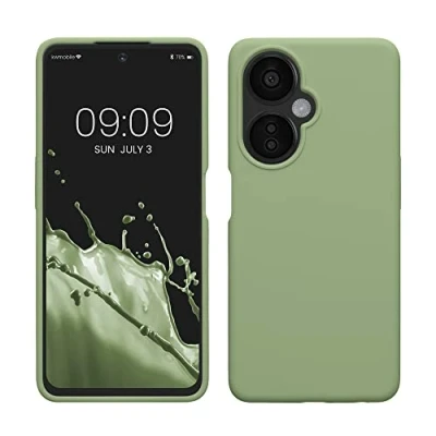 Immagine di kwmobile Cover per OnePlus Nord CE 3 Lite 5G / N30 Custodia Back Case Smartphone in Silicone TPU Protezione Gommata verde chiaro
