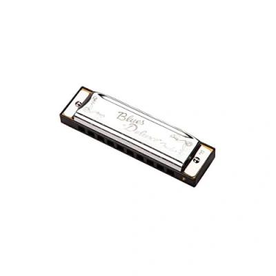 Immagine di Fender Blues Deluxe Armonica, Chiave di F, 10 Fori, Cromata in Nichel, Include Custodia