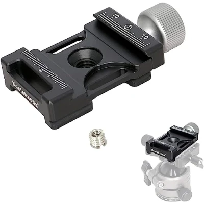 Immagine di Koolehaoda Morsetto a piastra sgancio rapido con Arca Swiss 38mm compatibile coda di rondine compatibile, per QR 38mm, Treppiede Monopod Ballhead