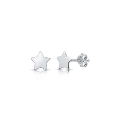 Immagine di Amberta Orecchini a Bottone Minimal in Argento Sterling 925 per Donna Collezione Astronomia: forma di Stellina