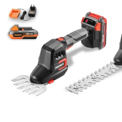Immagine di Set Tagliasiepi/forbici a Batteria FUXTEC 20V FX E1HHS20SET, Leggero e Silenzioso, Lama 20cm, Taglio 10,5cm, con Caricatore