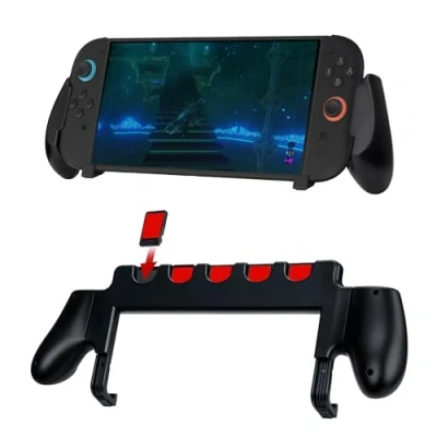 Immagine di Mcbazel Custodia Grip, Grip Case per Console Nintendo Switch 2 con 5 Slot di Gioco