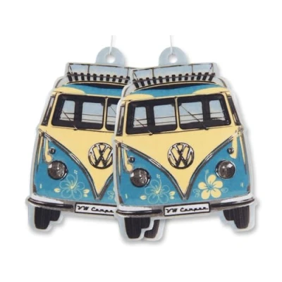 Immagine di BRISA VW Collection Volkswagen Deodorante per Auto Profumatore Fragranza Campervan T1 Bus design (Pina Colada/Turchese/Set di 2)