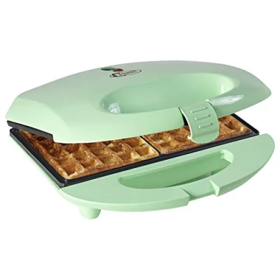 Immagine di Bestron waffle Maker, piastra per a forma di belga, macchina con antiaderente &amp; indicatoro luminso, collezione Sweet Dreams, 700 watt, colore: Verde