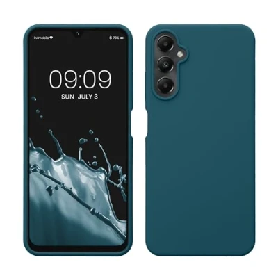 Immagine di kwmobile Cover per Samsung Galaxy A05s Custodia Back Case Smartphone in Silicone TPU Protezione Gommata petrolio matt