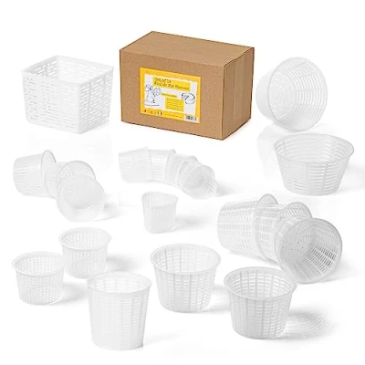 Immagine di AlcoFermBrew Set di 19 Fuscelle per formaggio Forma plastica Kit stampi freschi