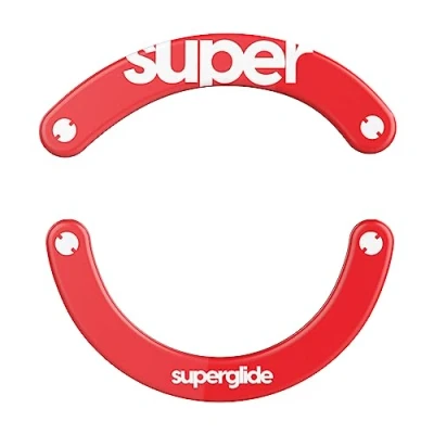 Immagine di Superglide2 Piedini per mouse con superficie testurizzata controllabile, realizzati vetro ultra resistente, suola liscia e resistente Logitech G703 / G603 G403, colore: rosso