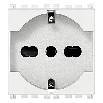 Immagine di Vimar 0R19210.B Arké Presa Universale con Protezione Sicury,2P+T 16 A 250 V, 2 Moduli, Bianco