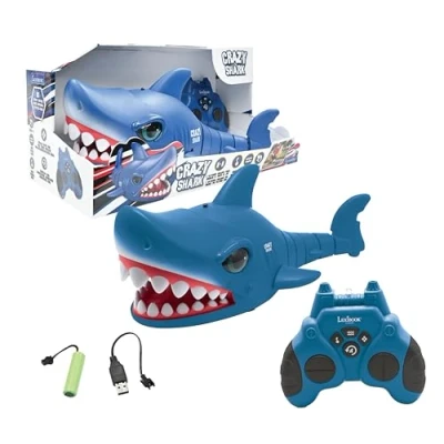Immagine di Lexibook Squalo pazzo telecomandato, fino a 5 km/h, modalità di caccia e danza automatica, programmabile, effetti musicali, blu, SHARK01
