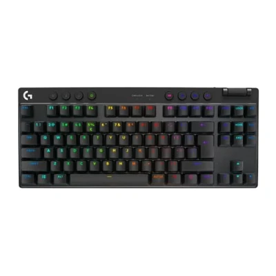 Immagine di Logitech G PRO X TKL LIGHTSPEED tastiera gaming wireless, design ultraportatile senza tastierino numerico, LIGHTSYNC RGB, tasti PBT, switch tattili (GX Brown), US International QWERTY, PC Nero