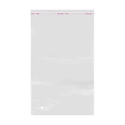 Immagine di IBOO Set da 200 sacchetti di plastica trasparenti, adesivi, OPP, autoadesivi per biscotti, gioielli, caramelle, (18 x 25 cm).