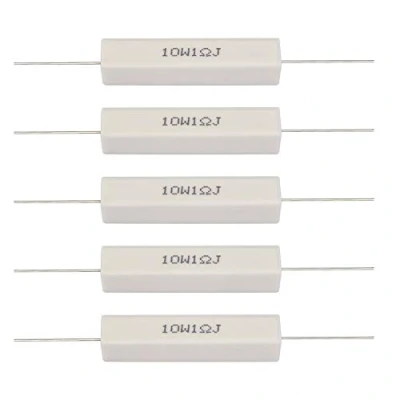 Immagine di Topiky Resistori di Cemento, 10Pcs/Pack 10W 1 Ohm Kit per divisori diffusori Cemento diffusori(1 Ohm)