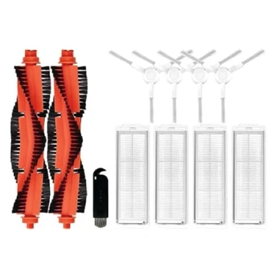 Immagine di INF Accessori di ricambio per Xiaomi Mop 2S / P/Mop Pro XMSTJQR2S STYTJ02YM, 2 spazzole principali, 4 filtri HEPA, laterali, 1 spazzola la pulizia