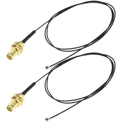 Immagine di eMagTech 2 cavi di ricambio per antenna da IPEX 4 a RP SMA compatibile con coassiali Intel AX200NGW 8265AC 8265NGW 7265AC 9560AC M.2 NGFF IPX U.Fl MHF4