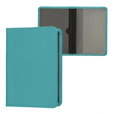 Immagine di kwmobile Custodia in pelle PU per Libretto Circolazione Auto Cover Portalibretto con Scomparti Tessere Patente Foderina Porta Documenti turchese