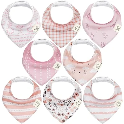 Immagine di KeaBabies Bibbie Bandana Drool Organico Unisex alla moda Super Assorbente Tething Gentile per neonati Bib in cotone biologico(Sweet Charm)