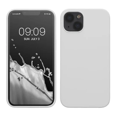 Immagine di kwmobile Cover per Apple iPhone 13 Custodia Back Case Smartphone in Silicone TPU Protezione Gommata bianco matt