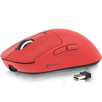 Immagine di ATTACK SHARK Mouse X3 49g SUPERLIGHT, Sensore di Gioco PixArt PAW3395, da Wireless/Cablato BT/2.4G, 26000 DPI, Batteria 200 ore, Ufficio per Win11/Xbox/PS/Mac