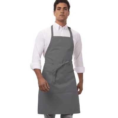 Immagine di Colour by Chef Works B192 Grembiule con pettorina, regolabile, colore: Grigio