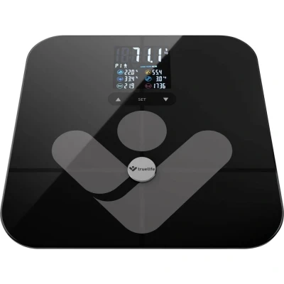 Immagine di truelife FitScale W7 BT Bilancia per persone; Portata max.=180 kg Nero con Bluetooth
