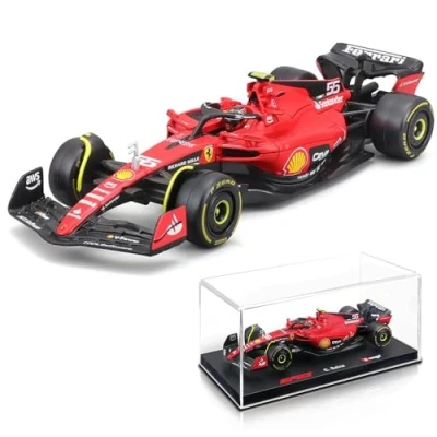 Immagine di Ferrari SF 23 Carlos Sainz Nr 55 Stagione 2023 Formula 1 F1 scala 1/24 23cm Modello Auto DieCast Bburago 18 26808