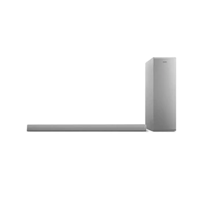 Immagine di PHILIPS AUDIO B6405/10 Soundbar Altoparlante Bluetooth con Subwoofer Wireless, 2.1 Canali, 140 W, Dolby Audio, HDMI ARC, Design sottile Staffa per Montaggio a Parete, Argento