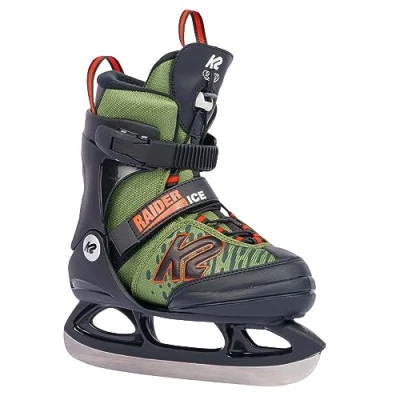 Immagine di K2 Raider Ice, Pattini da Ghiaccio Ragazzo, Verde Arancione, L (EU: 35 40 — UK: 3 7 MP: 22 26)