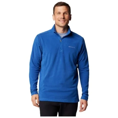 Immagine di Columbia Klamath Range 2 Mezza Zip Pull Over in Pile, Blu Montagna, L Uomo