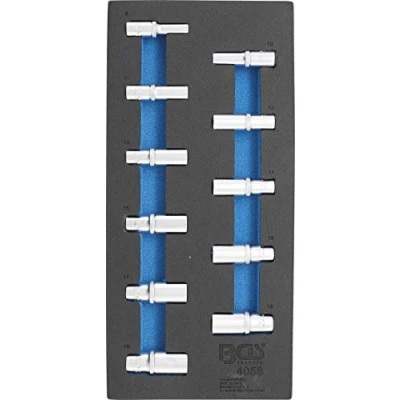 Immagine di Bandeja para carro 1/3: Llaves de vaso hexagonal 10 mm (3/8&quot;) 8 19 largas 11 piezas
