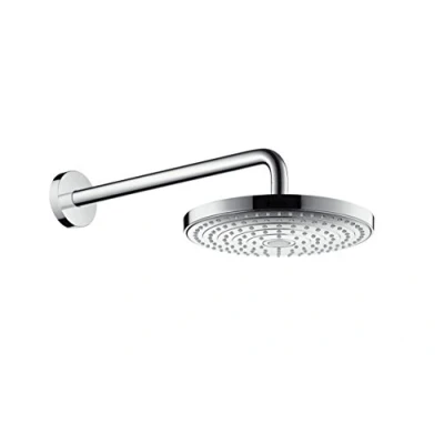 Immagine di hansgrohe Raindance Select S Soffione doccia 240 2 getti EcoSmart 9 l/min con braccio doccia, bianco/cromo, 26470400
