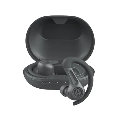 Immagine di JLab JBuds Sport ANC 4 Auricolari Sportivi In Ear, Bluetooth, 60h+ di Autonomia, Cancellazione del Rumore, Wireless, Custodia Ricarica USB C, IP66 Resistente al Sudore, Multipoint, Nero
