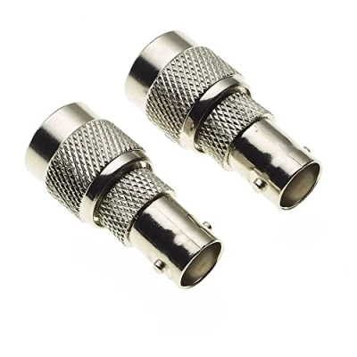 Immagine di Connettore adattatore coassiale da TNC maschio a BNC femmina, impedenza 50ohm diritta, frequenza massima 2GHz, RF in linea per antenne, radiodiffusione, cavi coassiali, Confezione 2