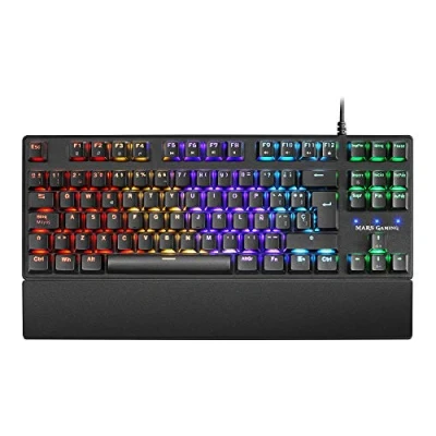 Immagine di Mars Gaming MKXTKL, Tastiera Meccanica, Switch Blu, LED 10 Effetti, ES