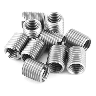 Immagine di 10 Pezzi di Inserto Riparazione Filettato Dado Che Riduce la M8 X 1,25 Femmina e M10 Strumento Estensione Filettatura Maschio in Acciaio Inossidabile Kit Strumenti Ripar