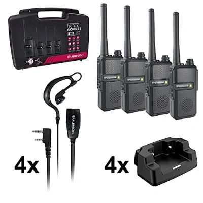 Immagine di Albrecht Tectalk Worker 3 4er 29826 Radio PMR portatile Kit da 4