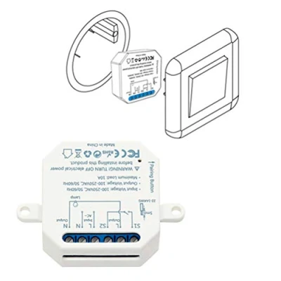 Immagine di LoraTap Relè Wifi, Modulo Interruttore Wireless 10A / 2500W Mantiene Originale, Controllo Remoto Luce su App Smart Life, Vocale di Alexa