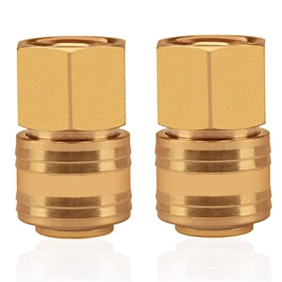 Immagine di raccordo aria compressa 2pz connettore femmina 1/2 &quot;filetto ottone filetto pollice accoppiamento tubo filettato