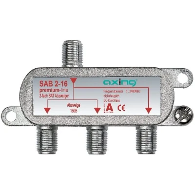 Immagine di Axing SAB 2 12 Derivatore satellitare e tv digitale terrestre uscite derivate con attenuazione dB (5 2200 MHz) passagio DC