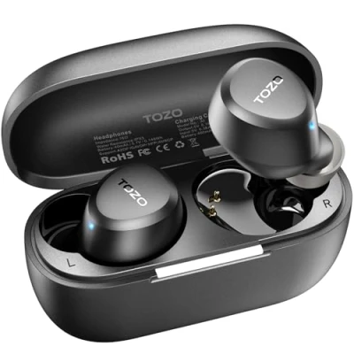 Immagine di TOZO A1 2024 Novità Cuffie Bluetooth 5.3 con ORIGX Acustica 30 Ore Riproduzione EQ Regolazione Ultraleggero USB Tipo C IPX5 (A1 Mini Nero)