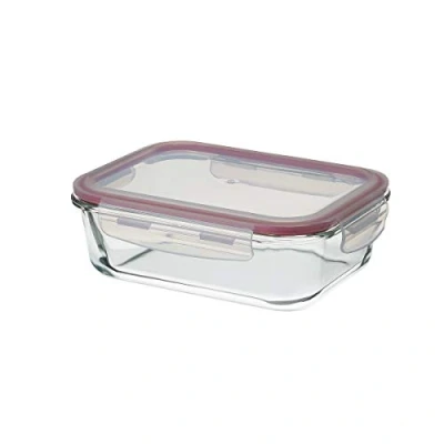 Immagine di Contenitore ermetico rettangolare in vetro borosilicato trasparente da 1040 ml