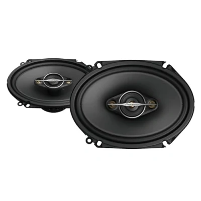 Immagine di Pioneer TS A6881F Set di diffusori coassiali a 4 vie da 6 x 8&quot; con 2 altoparlanti (350 W max. ciascuno, 80 sine), profondità installazione 62 mm, taglio 133 191 griglia