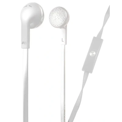 Immagine di Meliconi MySound Speak Flat Cuffie Stereo con Microfono e Tasto di Risposta, Cavo Piatto, Bianco