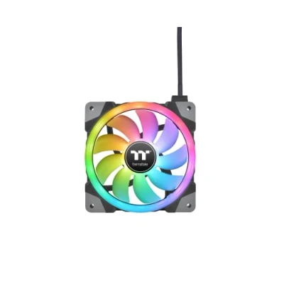 Immagine di Thermaltake CL F143 PL12SW A Ventola per PC case Nero, Trasparente, RGB (L x P) 120 25 mm incl. comando dellilluminazione