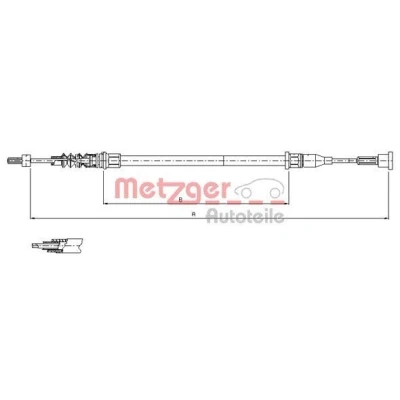 Immagine di METZGER 11.5768 Cavo Freno posteriore Dx 1143/307 COFLE OPEL: Corsa C Hatchback, Tigra Twintop