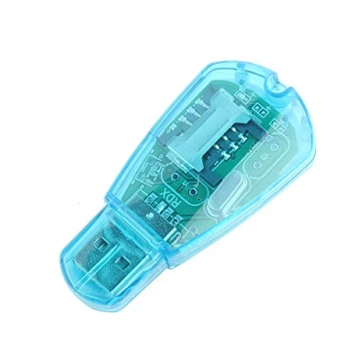 Immagine di Fdit USB SIM Card Reader gsm CDMA Cellulare SMS Backup Copia Clone Writer con CD, per QQ ICQ MSM Salvataggio Informazioni e scambio Dati, Blu