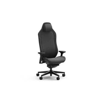 Immagine di Fractal Design Refine Fabric Dark Gaming Chair Ergonomic Office Desk Functionality with 4D Adjustable Armrests, High Back Support, Lumbar Cushion, and Premium