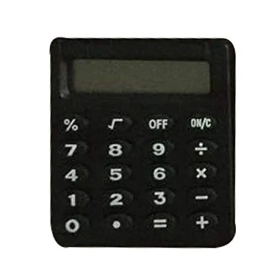 Immagine di Calcolatrice tascabile, con tasca piccola, per scuola/bambini/casa/ufficio/infermieri, completamente funzionale, display a 8 cifre, feste, regali, eventi, colore: nero, 1 pezzo