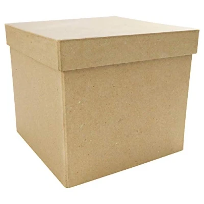 Immagine di Decopatch BT039C 1 supporto in cartapesta marrone 16x16x14 cm, scatola quadrata