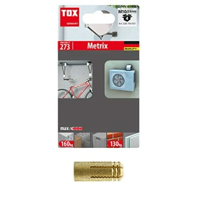 Immagine di TOX Tassello ad espansione in Ottone Metrix M10x32 mm, 4 pz, 026700051, Dorato
