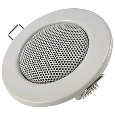 Immagine di Mini Built in Ceiling Speaker Halogen Look Ø 8 cm profondità 6 Bianco
